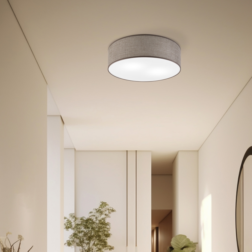 Таванно осветително тяло SIRJA 2xE27/15W/230V диаметър 45 см кафяво