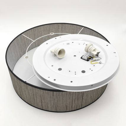 Таванно осветително тяло SIRJA 2xE27/15W/230V Ø 45 cm кафяво