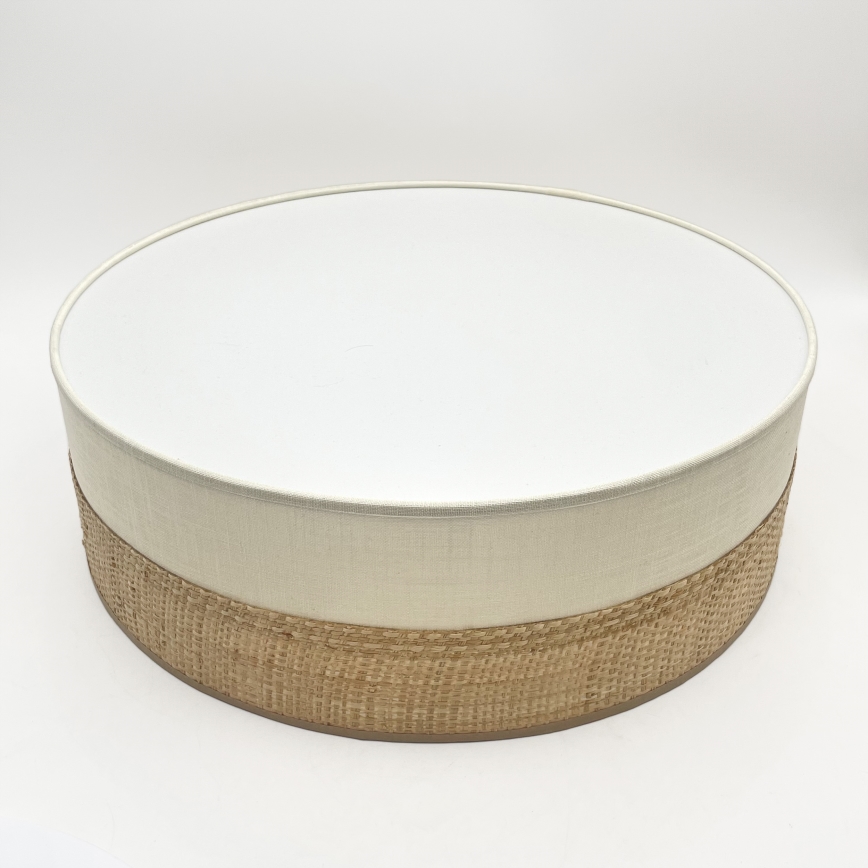 Таванно осветително тяло SIRJA BOHO 2xE27/15W/230V Ø 45 см бежово/кремаво