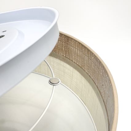 Таванно осветително тяло SIRJA BOHO 2xE27/15W/230V Ø 45 см бежово/кремаво