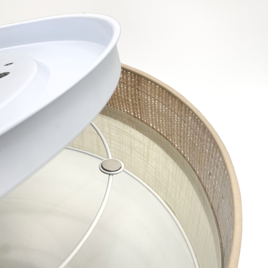 Таванно осветително тяло SIRJA BOHO 2xE27/15W/230V Ø 45 см бежово/кремаво