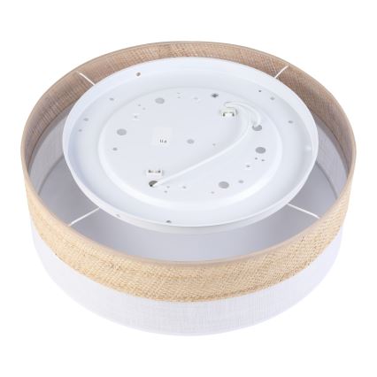 Таванно осветително тяло SIRJA BOHO 2xE27/15W/230V Ø45 см бежово/бяло