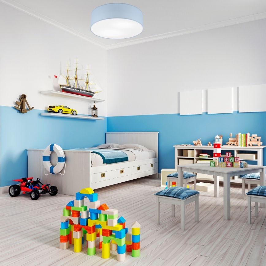 Таванно осветително тяло SIRJA PASTEL 2xE27/15W/230V, диаметър 45 см, синьо