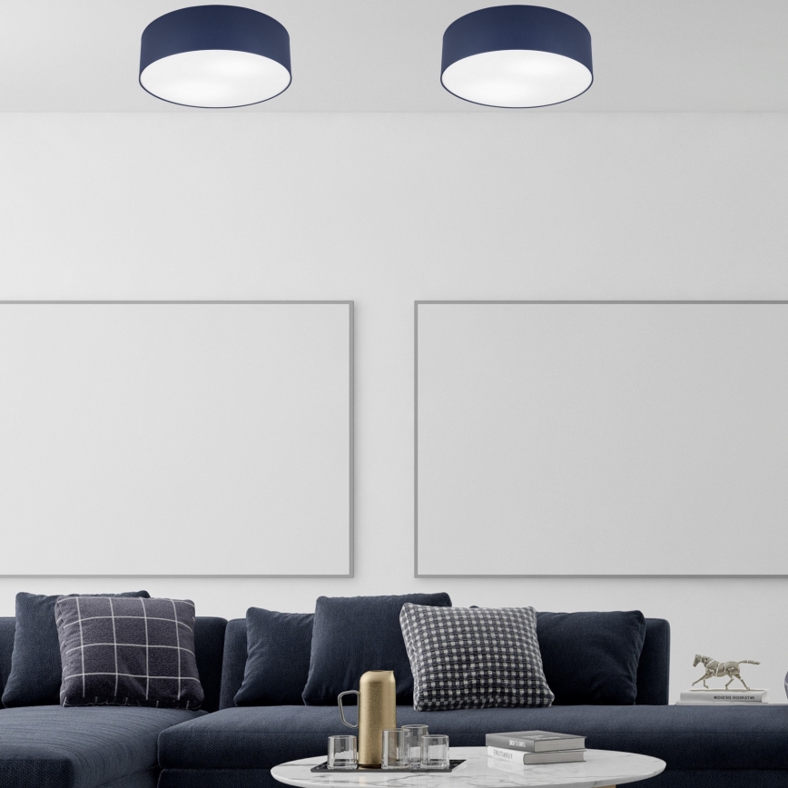 Таванно осветително тяло SIRJA PASTEL 2xE27/15W/230V Ø 45 см тъмносиньо