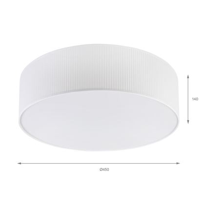 Таванно осветително тяло SIRJA PLISADO 4xE27/15W/230V, диаметър 45 см, бяло