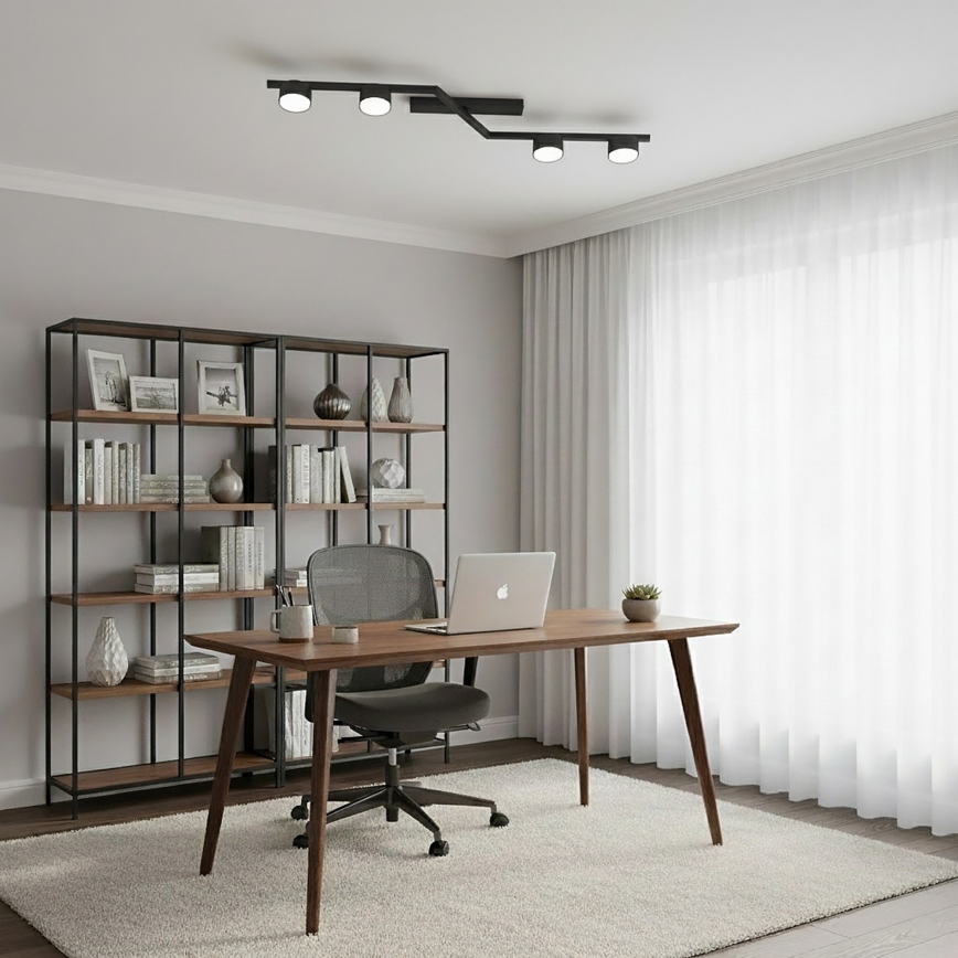 Таванно осветително тяло SKAN 4xGX53/12W/230V черно