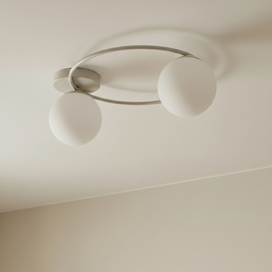 Таванно осветително тяло SOPRA 2xE14/10W/230V бежово/бяло