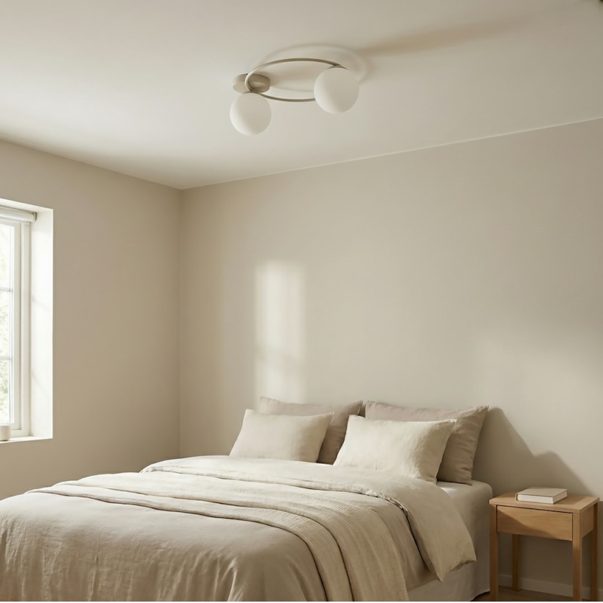 Таванно осветително тяло SOPRA 2xE14/10W/230V бежово/бяло