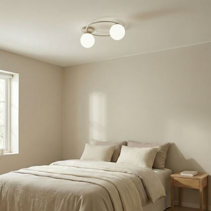 Таванно осветително тяло SOPRA 2xE14/10W/230V бежово/бяло