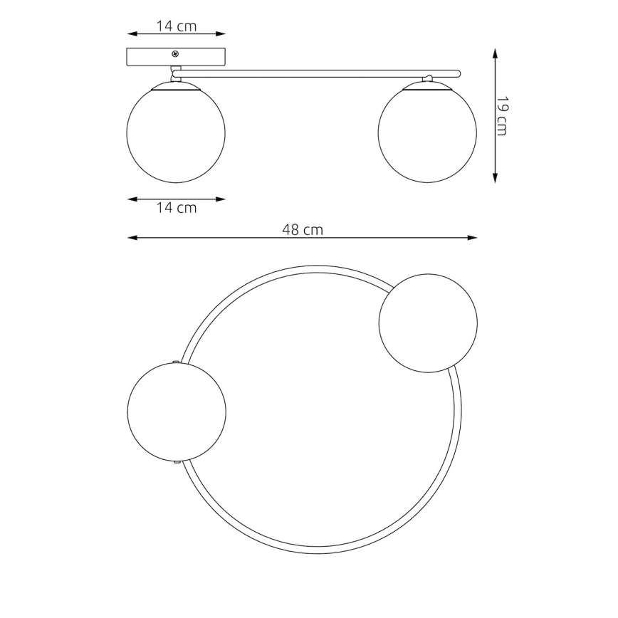 Таванно осветително тяло SOPRA 2xE14/10W/230V бежово/бяло