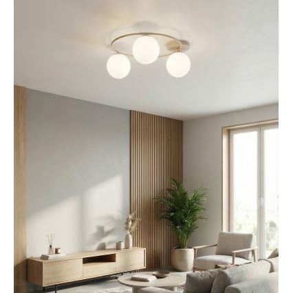 Таванно осветително тяло SOPRA 3xE14/10W/230V бежово/бяло