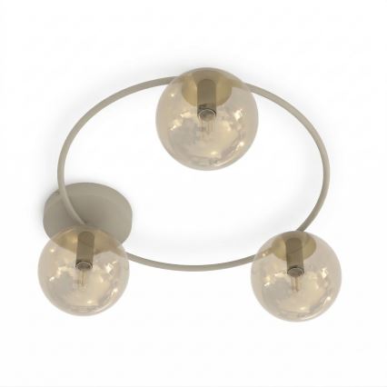 Таванно осветително тяло SOPRA 3xE14/10W/230V бежово/димчато бежово