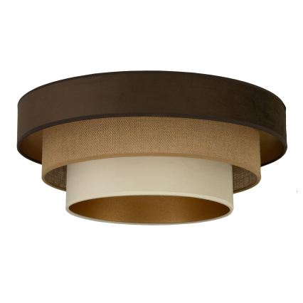 Таванно осветително тяло WENTA 1xE27/60W/230V Ø 50 см кафяво/юта/бежово