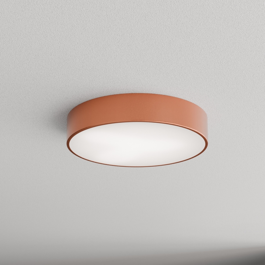 Таванно осветително тяло за баня CLEO с вграден сензор, 3xE27/24W/230V, Ø 40 см, меден цвят, IP54