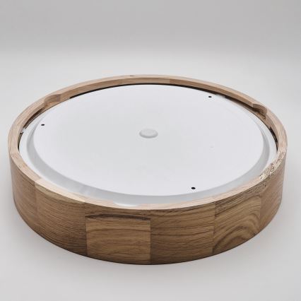 Таванно осветително тяло за баня OAK 3xE27/15W/230V дъб Ø 37 см IP54