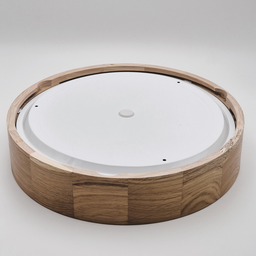 Таванно осветително тяло за баня OAK 3xE27/15W/230V дъб Ø 37 см IP54