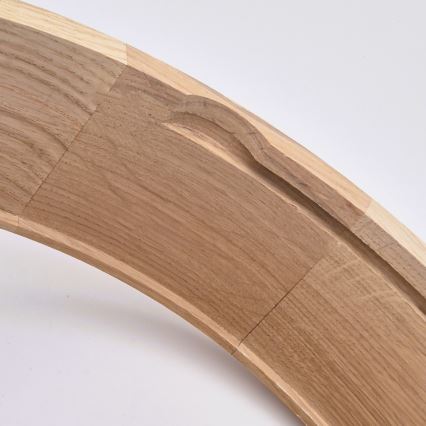 Таванно осветително тяло за баня OAK 3xE27/15W/230V дъб Ø 37 см IP54