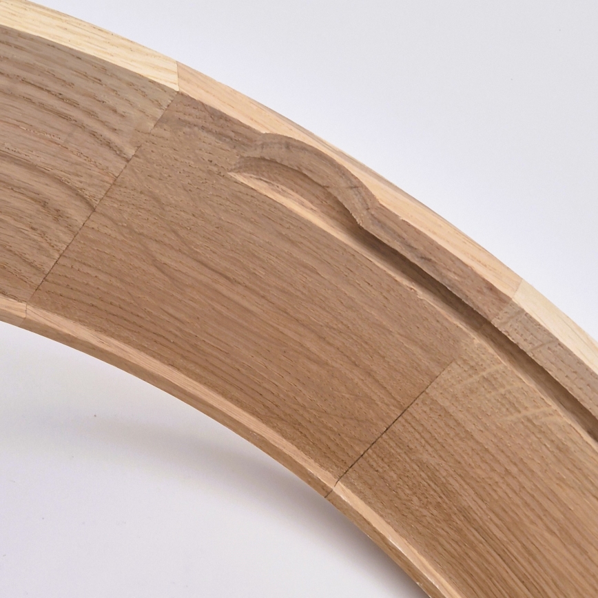 Таванно осветително тяло за баня OAK 3xE27/15W/230V дъб Ø 37 см IP54