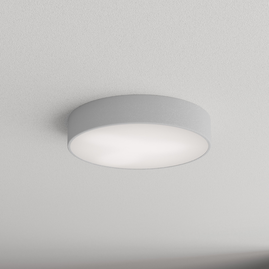 Таванно осветително тяло за баня с датчик CLEO, 3xE27/24W/230V, Ø 40 см, сиво, IP54