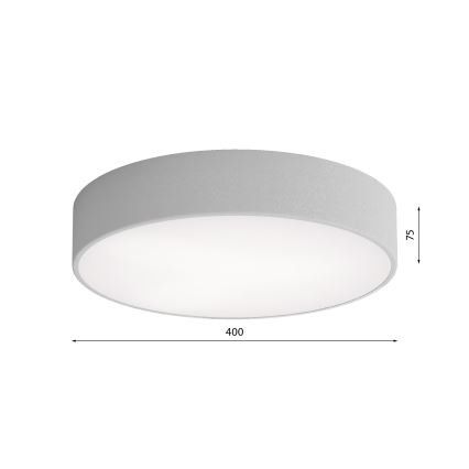 Таванно осветително тяло за баня с датчик CLEO, 3xE27/24W/230V, Ø 40 см, сиво, IP54