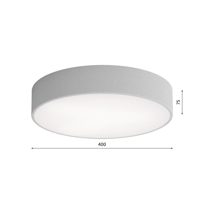 Таванно осветително тяло за баня с датчик CLEO, 3xE27/24W/230V, Ø 40 см, сиво, IP54