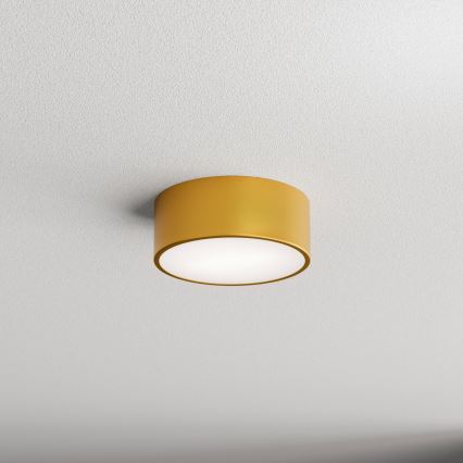 Таванно осветително тяло за баня със сензор CLEO, 1xE27/24W/230V, Ø 20 см, IP54, златисто