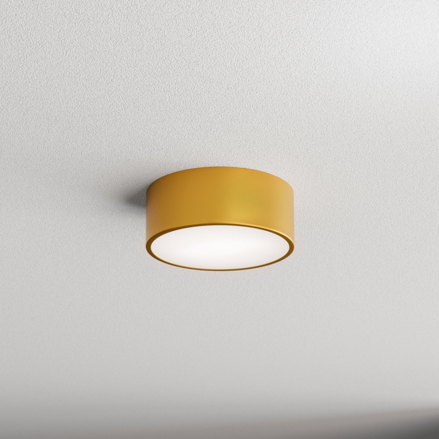 Таванно осветително тяло за баня със сензор CLEO, 1xE27/24W/230V, Ø 20 см, IP54, златисто