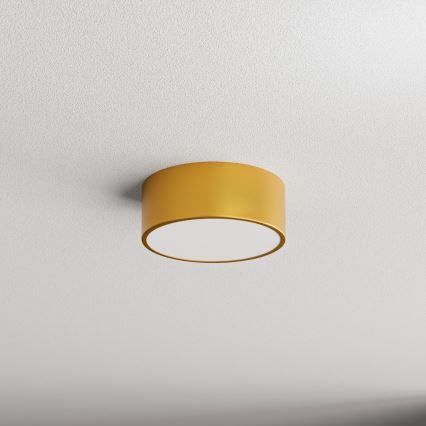 Таванно осветително тяло за баня със сензор CLEO, 1xE27/24W/230V, Ø 20 см, IP54, златисто