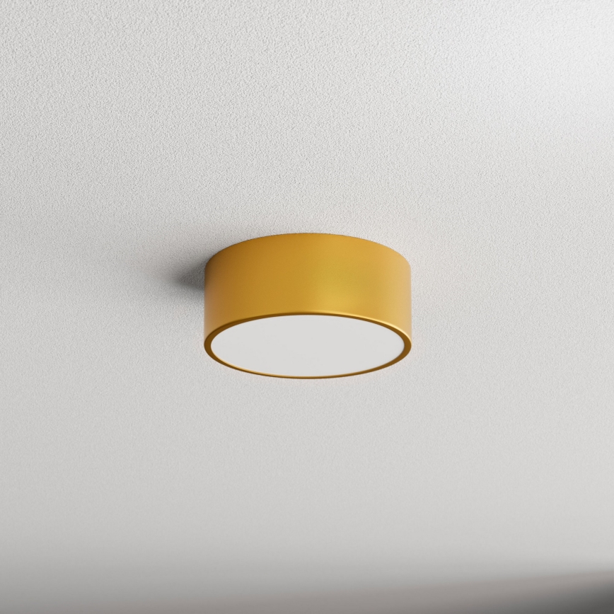 Таванно осветително тяло за баня със сензор CLEO, 1xE27/24W/230V, Ø 20 см, IP54, златисто