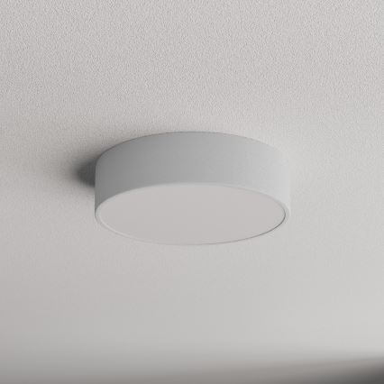 Таванно осветително тяло за баня със сензор CLEO 2xE27/24W/230V Ø 30 см сиво IP54
