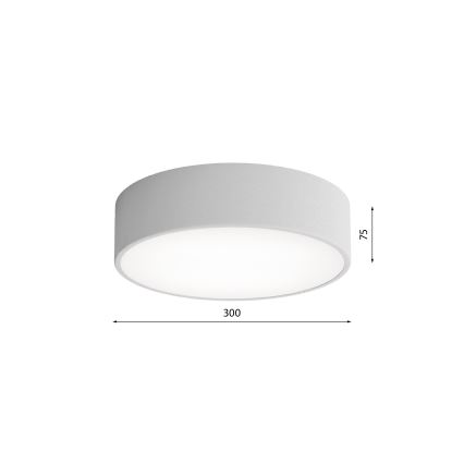 Таванно осветително тяло за баня със сензор CLEO 2xE27/24W/230V Ø 30 см сиво IP54
