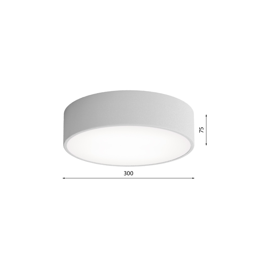 Таванно осветително тяло за баня със сензор CLEO 2xE27/24W/230V Ø 30 см сиво IP54