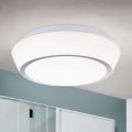 Таванно осветително тяло за баня TENA 2xE27/60W/230V, диаметър 30 см, IP44, бяло