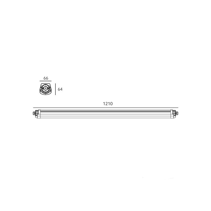 Техническо линейно LED осветително тяло LUMEXO LED/36W/230V 4000K IP65 121 cm