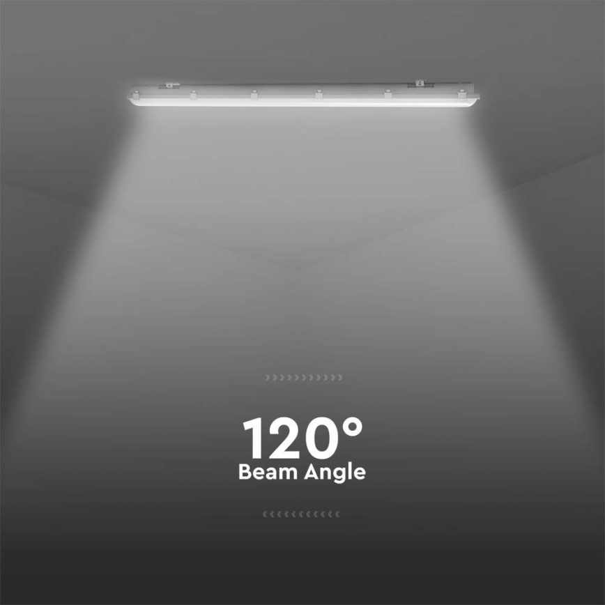 LED Техническо линейно осветително тяло със сензор за движение и за съмрак LED/48W/230V IP65 6500K 150 cm