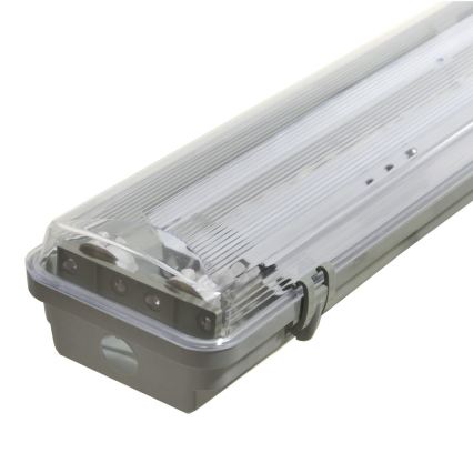 Техническо флуоресцентно осветително тяло 2xG13/36W/230V 120 cm IP65 сиво