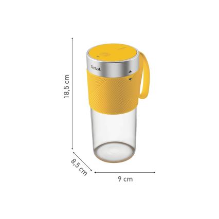 Tefal - Блендер за смути BLENDFORCE 50W/5V 1200 mAh жълти