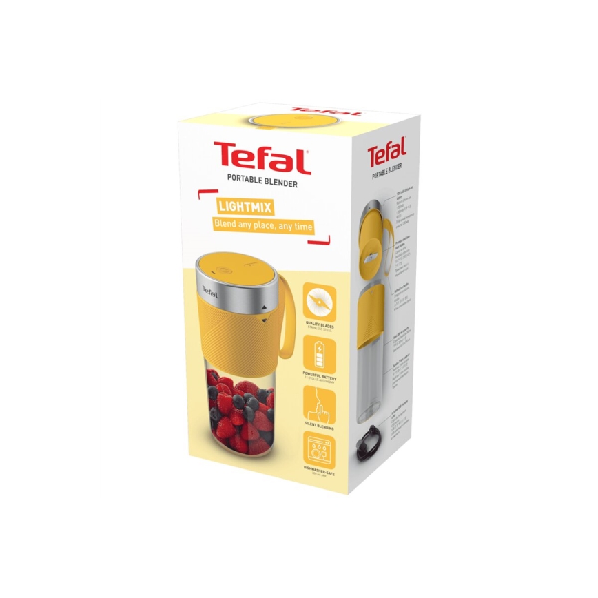 Tefal - Блендер за смути BLENDFORCE 50W/5V 1200 mAh жълти