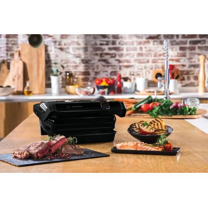 Tefal - Електрически грил OPTIGRILL ELITE 2000W/230V черен