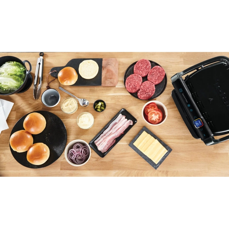 Tefal - Електрически грил OPTIGRILL ELITE 2000W/230V черен