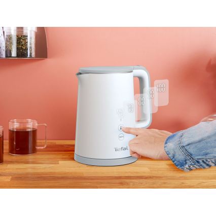 Tefal - Електрическа кана SENSE 1 л 1800W/230V бяла