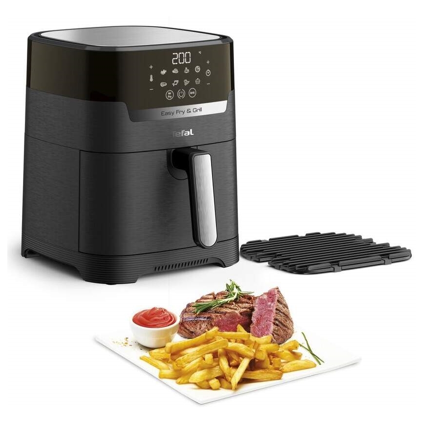 Tefal - Еър фрайър 4,2 l EASY FRY&GRILL 2в1 1550W/230V черен