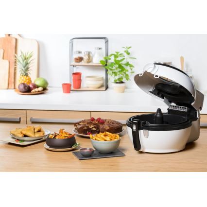 Tefal - Еър фрайър ACTIFRY GENIUS DUAL MOTION 1,2l 1350W/230V бял