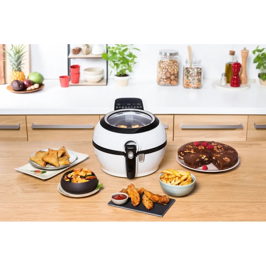 Tefal - Еър фрайър ACTIFRY GENIUS DUAL MOTION 1,2l 1350W/230V бял