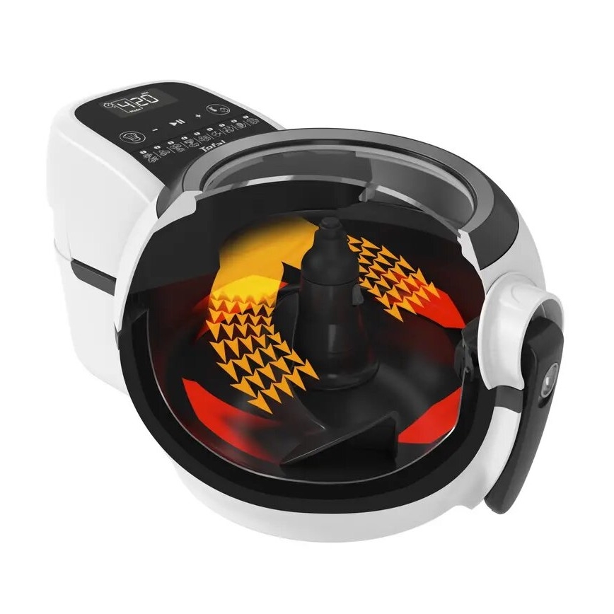 Tefal - Еър фрайър ACTIFRY GENIUS DUAL MOTION 1,2l 1350W/230V бял