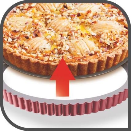 Tefal - Форма за торта с подвижна основа DELIBAKE 28 см червен