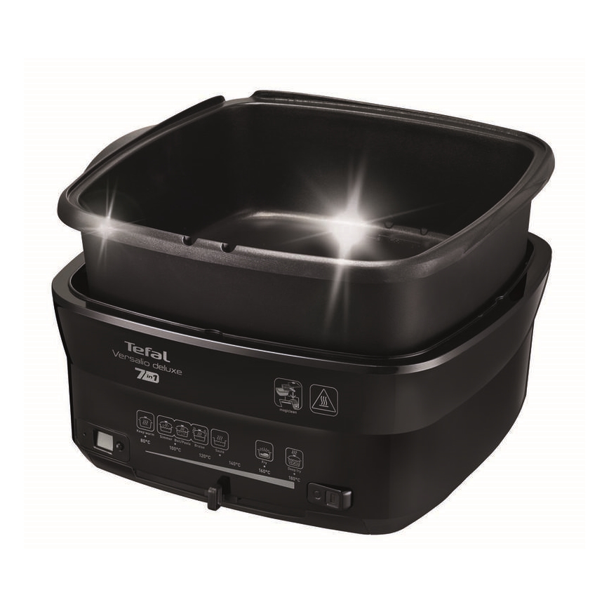 Tefal - Фритюрник 2 l VERSALION DE LUXE 7в1 1600W/230V черен
