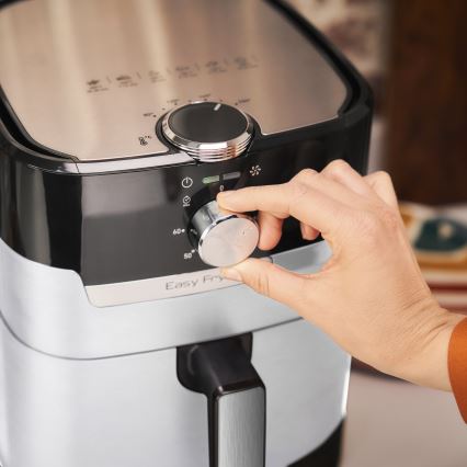 Tefal - Фритюрник с горещ въздух 4,2 л EASY FRY&GRILL 2 в 1 1550W/230V неръждаема стомана