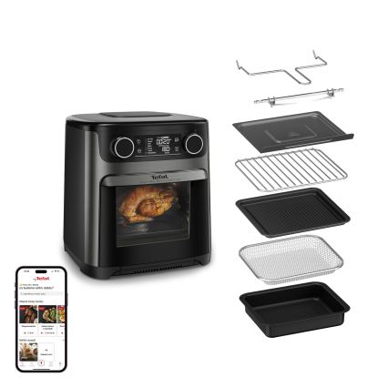 Tefal - Горещовъздушна фритюрница 15 л EASY FRY 9 в 1 1800 W/230 V черна