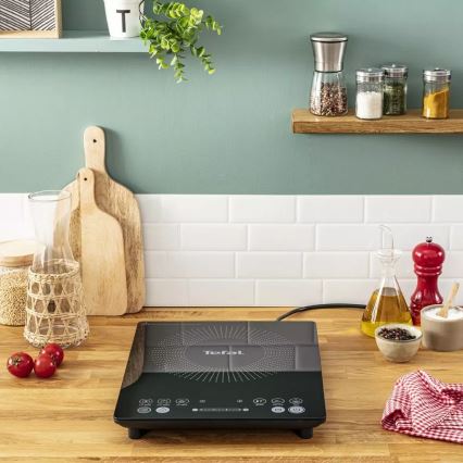 Tefal - Индукционен котлон EVERYDAY SLIM 2100W/230V черен